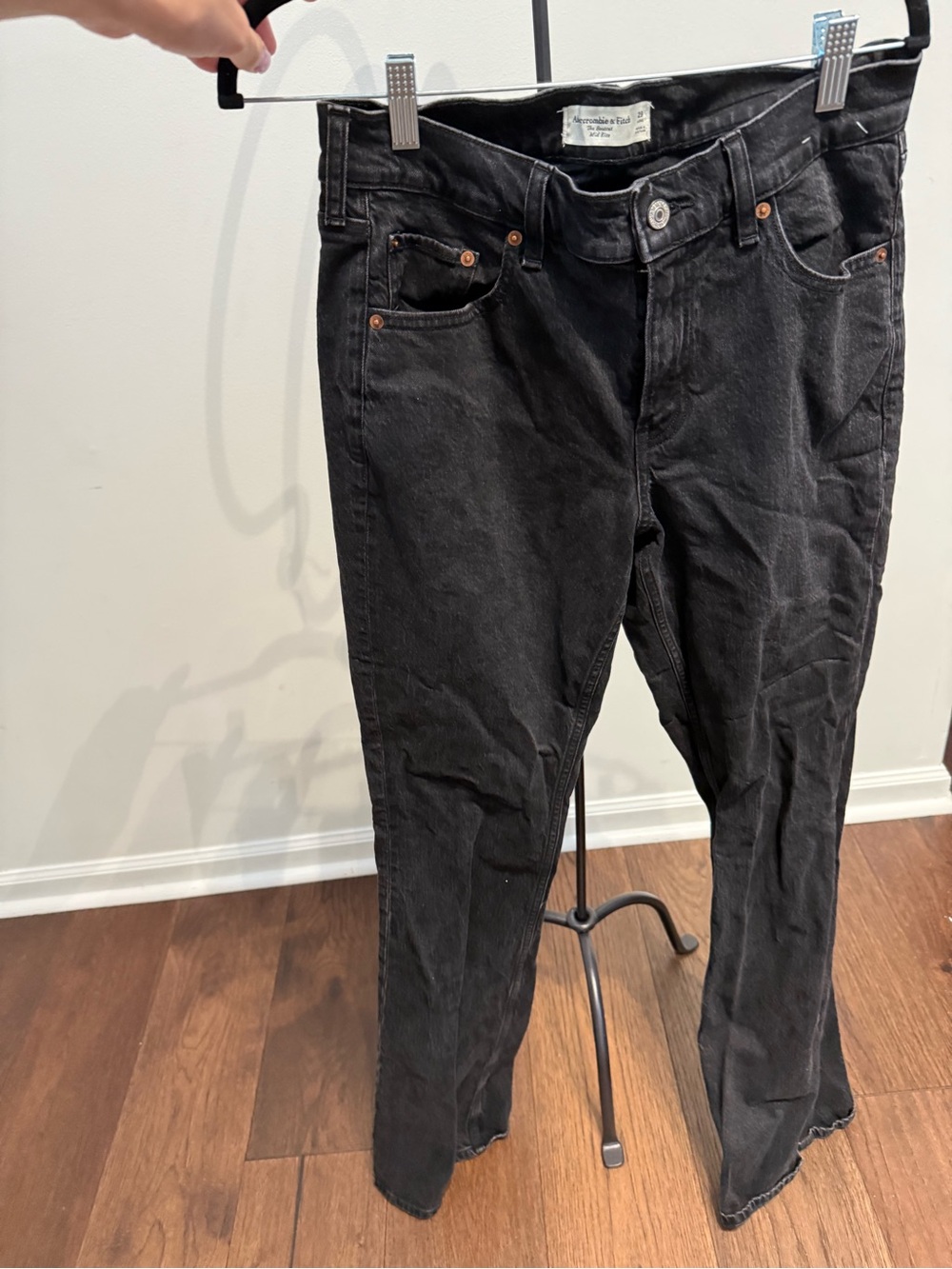 Abercrombie & Fitch Straight-Leg Black Jeans